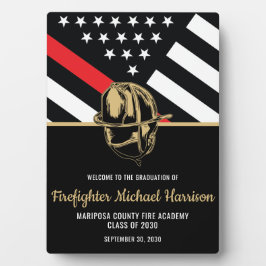 消防士卒業パーティー消防士へようこそ フォトプラーク