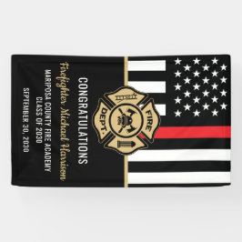 消防士卒業レッドフラッグ消防士パーティー 横断幕