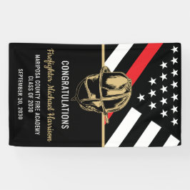 消防士卒業党消防署 横断幕