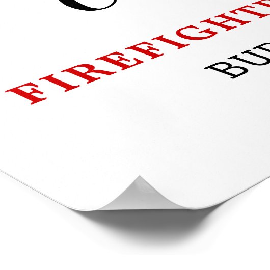 消防士卒業党薄い赤線の写真 ポスター (角)