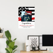 消防士卒業党薄い赤線の写真 ポスター (ホームオフィス)