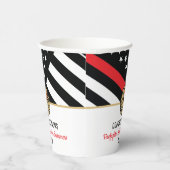 消防士卒業党薄赤線 紙コップ (右)