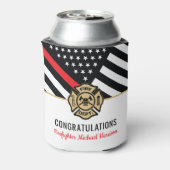 消防士卒業式消防士院薄赤線 缶クーラー (缶裏面)