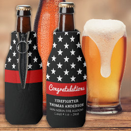 消防士卒業用薄い赤線パーティー ボトルクーラー