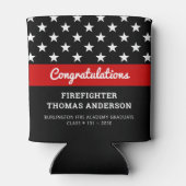 消防士卒業用薄い赤線パーティー 缶クーラー (裏面)