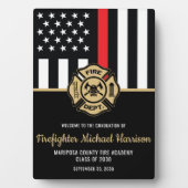 消防士卒業赤旗消防士ウェルカム フォトプラーク (正面)