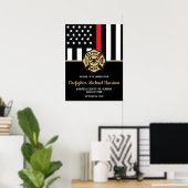 消防士卒業赤旗消防士ウェルカム ポスター (ホームオフィス)