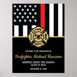 消防士卒業赤旗消防士ウェルカム ポスター