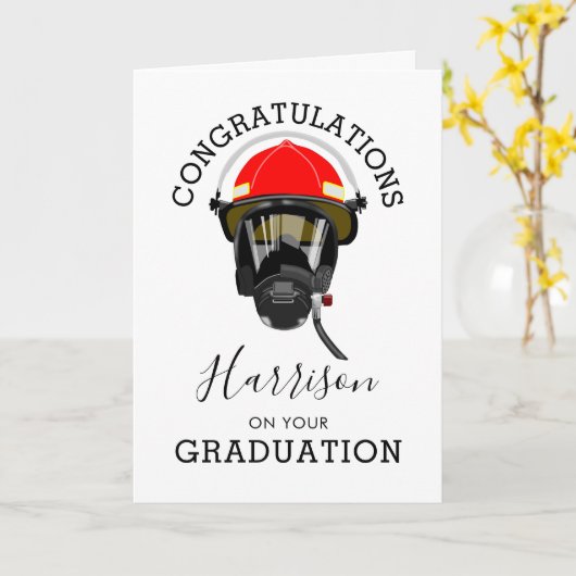 消防士卒業 |を渡す カード (黄色い花)