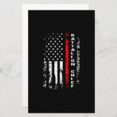 消防士大隊長大隊最高ギフト 便箋 (正面/裏面)