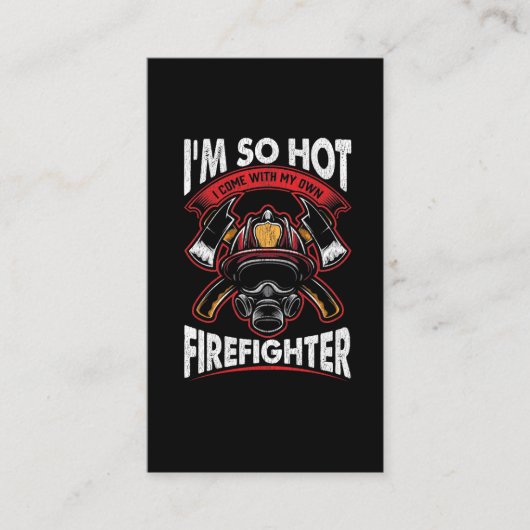 消防士妻ことわざ熱い消防士夫 名刺 (正面)