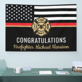 消防士官学校の卒業党 横断幕 (トレードショー)