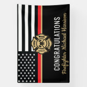 消防士官学校の卒業党 横断幕 (縦)