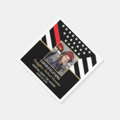 消防士官学校の卒業式消防士写真 スタンダードカクテルナプキン (角)