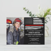 消防士官学校の卒業式消防士写真 招待状 (スタンド正面)