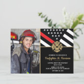 消防士官学校の卒業式消防士写真 案内状 (スタンド正面)