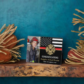 消防士官学校の卒業消防士 フォトプラーク (側面)