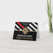 消防士官学校の卒業赤線旗 カード (正面)