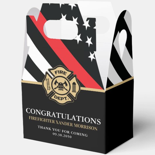 消防士官学校の卒業赤線旗 フェイバーボックス (見開き)