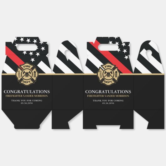 消防士官学校の卒業赤線旗 フェイバーボックス (見開き)