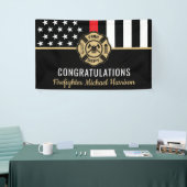 消防士官学校の卒業赤線旗 横断幕 (トレードショー)