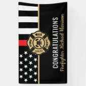 消防士官学校の卒業赤線旗 横断幕 (縦)