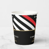 消防士官学校の卒業赤線旗 紙コップ (左)