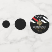 消防士官学校の旗消防士卒業 コンフェッティ (裏面)