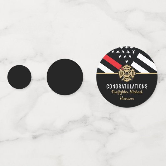 消防士官学校の旗消防士卒業 コンフェッティ (裏面)