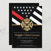 消防士官学校の旗消防士卒業 招待状 (正面/裏面)