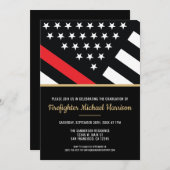 消防士官学校の旗消防士卒業 招待状 (正面/裏面)