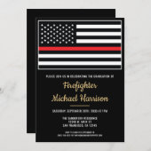 消防士官学校の旗消防士卒業 招待状 (正面/裏面)