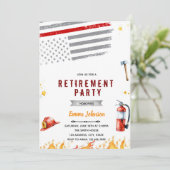 消防士引退パーティーの招待状 招待状 (スタンド正面)