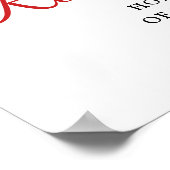 消防士引退パーティー 薄い赤いライン お迎え ポスター (角)