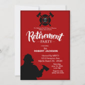 消防士引退/消防署長引退 招待状 (正面)