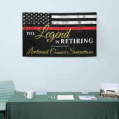 消防士引退 消防署 消防員 横断幕 (トレードショー)