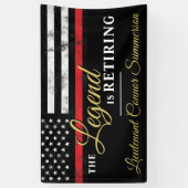 消防士引退 消防署 消防員 横断幕 (縦)