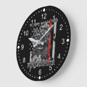 消防士救と保護人 ラージ壁時計 (傾斜)