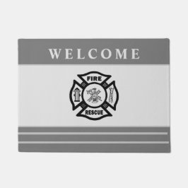 消防士救助歓迎  ドアマット