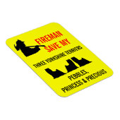 消防士救私の三つのヨークシャーの恐怖の安全性 マグネット (右側)