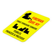 消防士救私の三つのヨークシャーの恐怖の安全性 マグネット (左側)