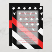 消防士旗結婚式招待状 招待状 (正面/裏面)