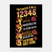 消防士法規勇敢の規則 アクリルサイン (正面)