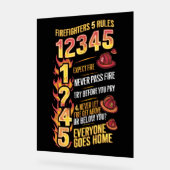 消防士法規勇敢の規則 アクリルサイン (傾斜)