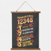 消防士法規勇敢の規則 吊り下げ型タペストリー (正面)