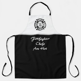 消防士消防士のロゴエプロン エプロン