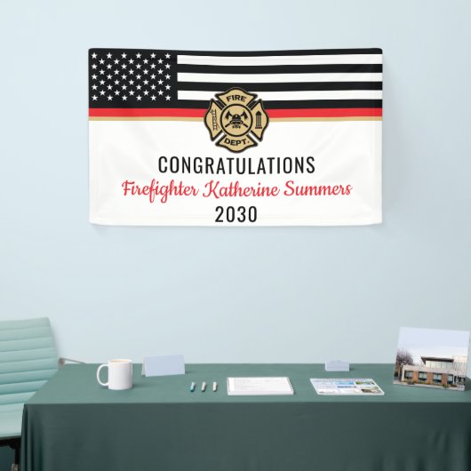 消防士消防士消防士院卒業会 横断幕 (トレードショー)