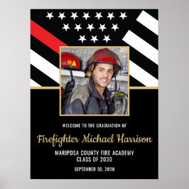消防士消防士院卒業会写真 ポスター