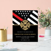 消防士消防士院卒業党歓迎 アクリルサイン (ウェディング)