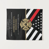 消防士消防士院卒業党歓迎 タペストリー (正面(横))